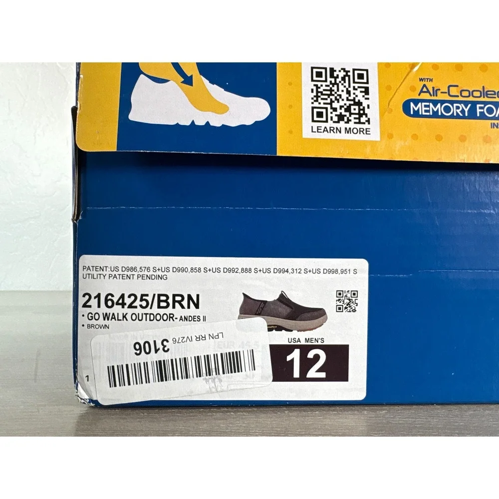 Skechers Go Walk Outdoor Andres‎ II  Model 216425  Brown Men's Size 12 NIB